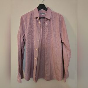 Express Men's Red Button Down Shirt